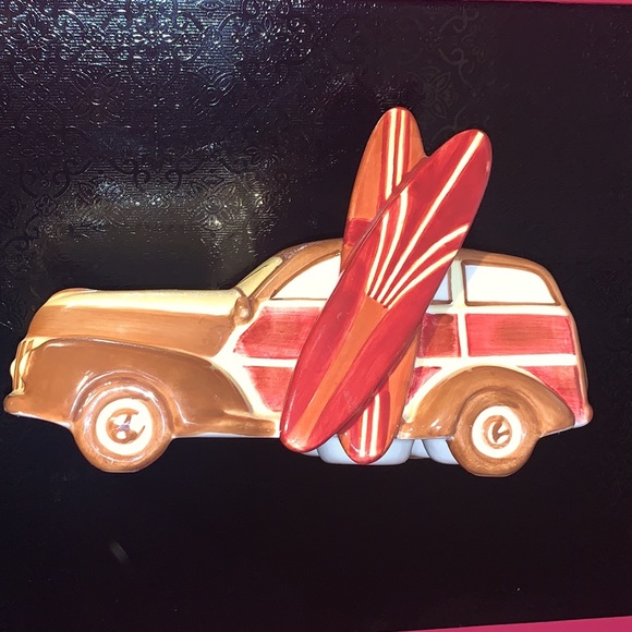 Surfer Beach Bum Studebaker Woody Station Wagon Toothbrush / Pen Pencil Holder - Picture 5 of 6